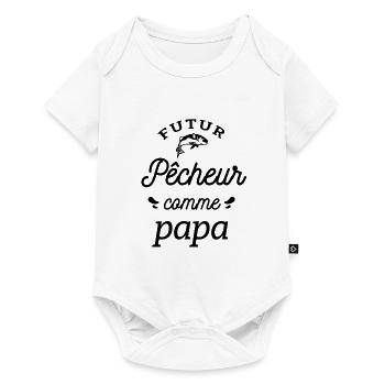 FUTUR PÊCHEUR COMME PAPA - Body à manches courtes Premium Bébé - blanc - Devant
