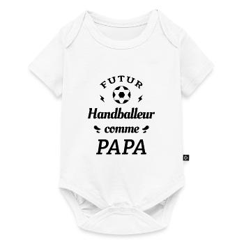 FUTUR HANDBALLEUR COMME PAPA - Body à manches courtes Premium Bébé - blanc - Devant