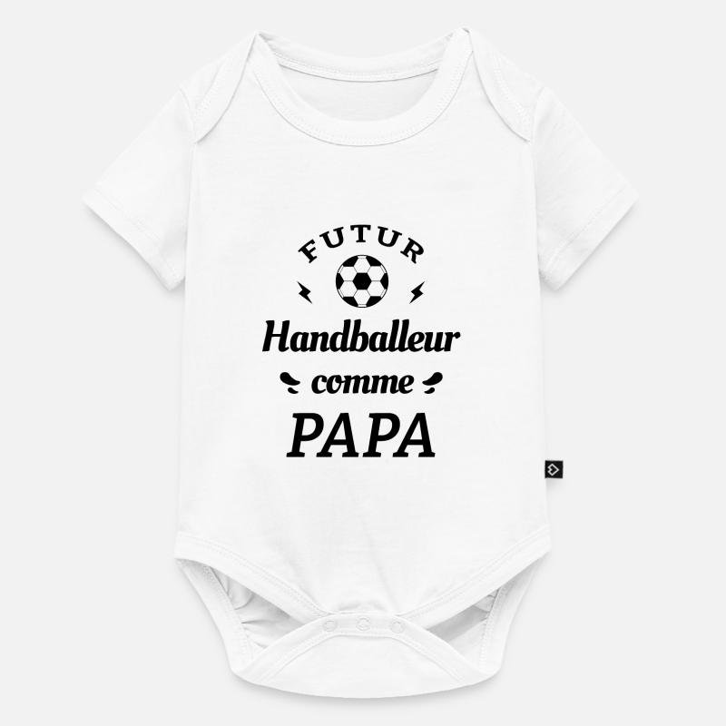 FUTUR HANDBALLEUR COMME PAPA - Body à manches courtes Premium Bébé - blanc