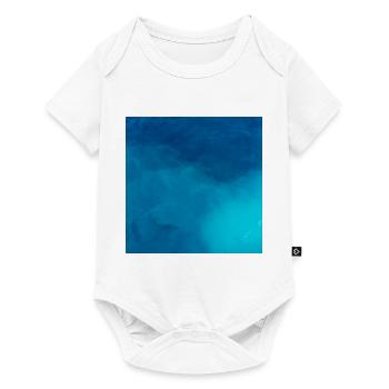Blue Artistic Pattern Painting Art Blue Tones - Baby Premium short-sleeve bodysuit - white - Front
