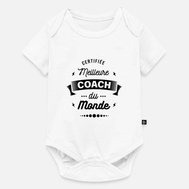 MEILLEURE COACH DU MONDE CERTIFIÉE - Body à manches courtes Premium Bébé - blanc