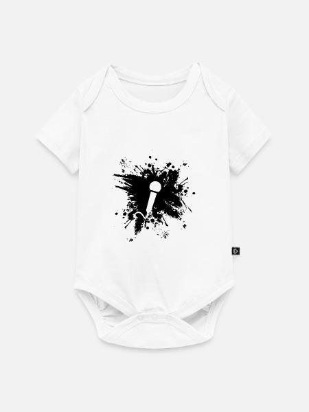 Mikrofon Geschenk - Baby Premium Kurzarmbody - Weiß