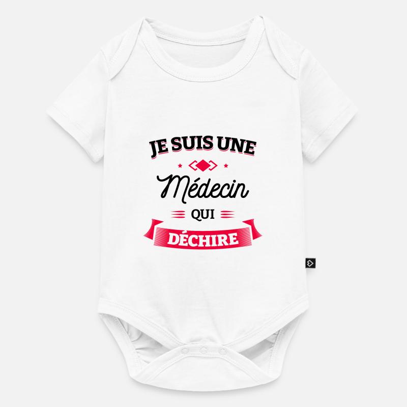 MÉDECIN QUI DÉCHIRE - Body à manches courtes Premium Bébé - blanc