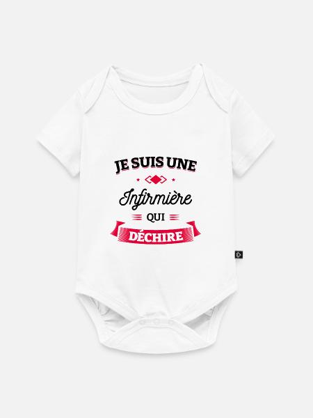 INFIRMIÈRE QUI DÉCHIRE - Body à manches courtes Premium Bébé - blanc