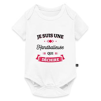 HANDBALLEUSE QUI DÉCHIRE - Body à manches courtes Premium Bébé - blanc - Devant