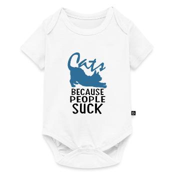 People suck - Baby Premium short-sleeve bodysuit - white - Front