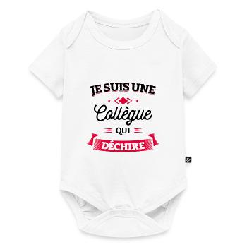 COLLÈGUE QUI DÉCHIRE - Body à manches courtes Premium Bébé - blanc - Devant