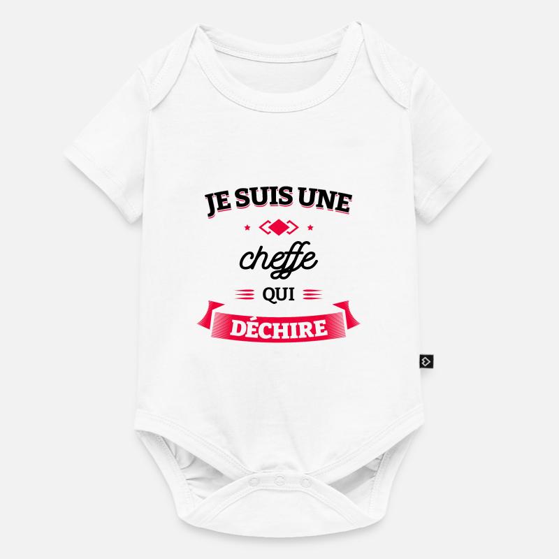 CHEFFE QUI DÉCHIRE - Body à manches courtes Premium Bébé - blanc