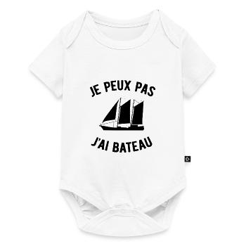 JE PEUX PAS J'AI BATEAU - Body à manches courtes Premium Bébé - blanc - Devant