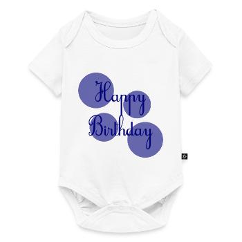 GEBURTSTAG. ALLES GUTE ZUM GEBURTSTAG. ALLES GUTE ZUM GEBURTSTAG. - Baby Premium Kurzarmbody - Weiß - Vorne