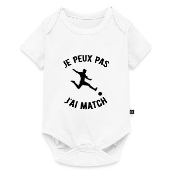 JE PEUX PAS J'AI MATCH - Body à manches courtes Premium Bébé - blanc - Devant