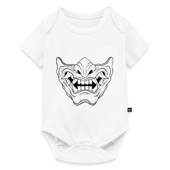 Japanese demon mask - Baby Premium short-sleeve bodysuit - white - Front