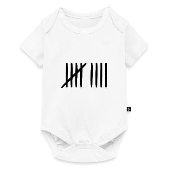 9th birthday tally sheet 9 years old - Baby Premium short-sleeve bodysuit - white - Front