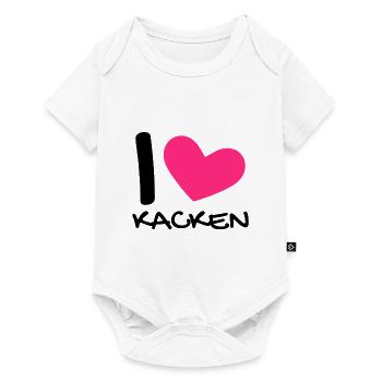 Ich liebe Kacken - Baby Premium Kurzarmbody - Weiß - Vorne