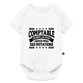 COMPTABLE LE SEUL LE VRAI - Body à manches courtes Premium Bébé - blanc - Devant