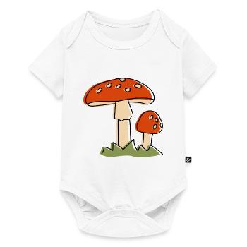 Fly agaric Mushrooms Mushroom - Baby Premium short-sleeve bodysuit - white - Front