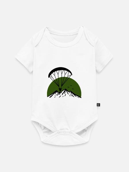 Paramotoring Retro Design - Baby Premium Kurzarmbody - Weiß