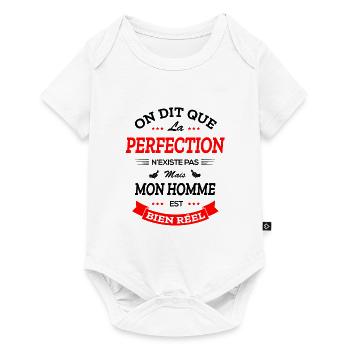 HOMME PARFAIT - Body à manches courtes Premium Bébé - blanc - Devant