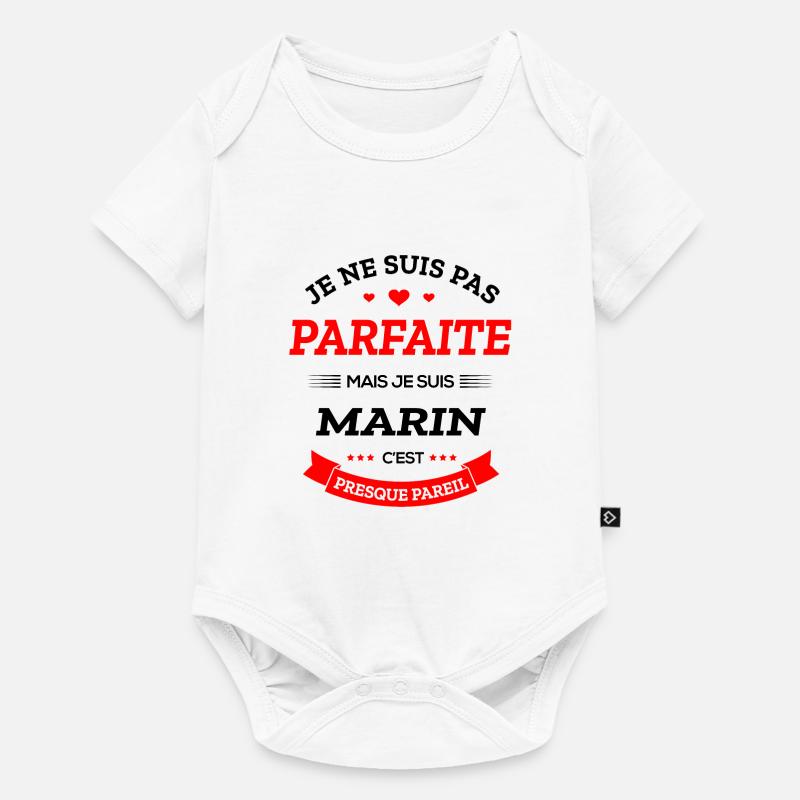 MARIN PARFAITE - Body à manches courtes Premium Bébé - blanc