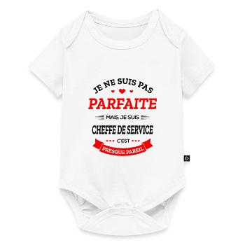 CHEFFE DE SERVICE PARFAITE - Body à manches courtes Premium Bébé - blanc - Devant