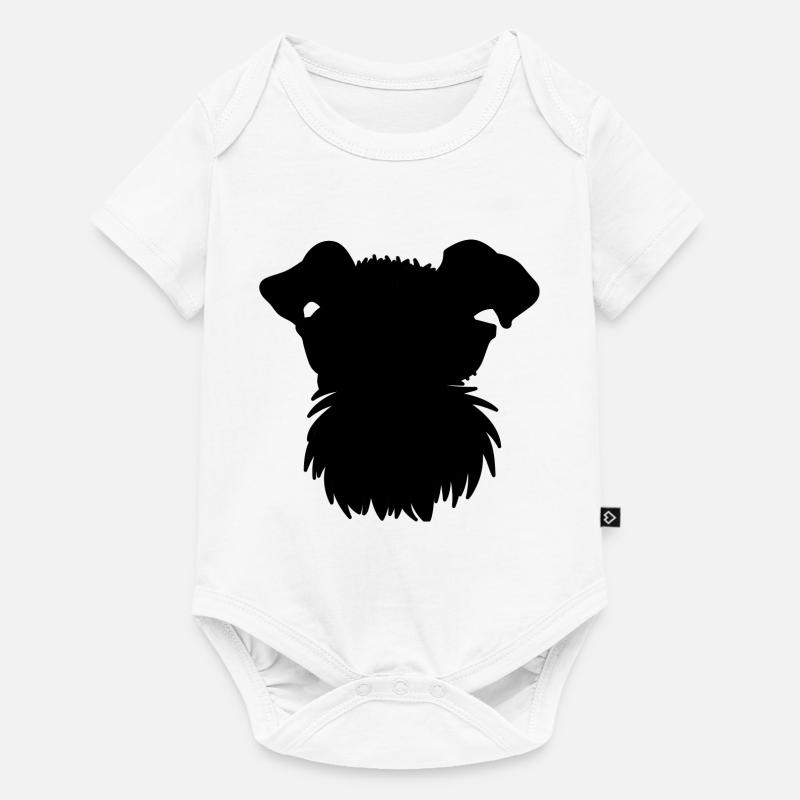 Cooler Schnauzer mit Sonnenbrille - Baby Premium Kurzarmbody - Weiß