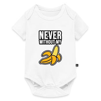 Never without my banana - Baby Premium short-sleeve bodysuit - white - Front