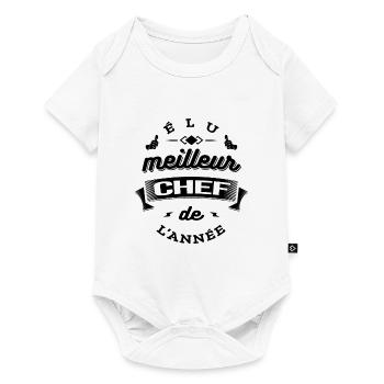ÉLU MEILLEUR CHEF DE L'ANNÉE - Body à manches courtes Premium Bébé - blanc - Devant