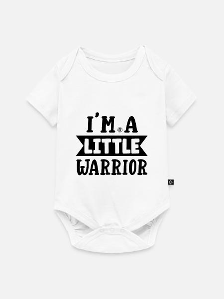 Im a little warrior - Baby Premium Kurzarmbody - Weiß