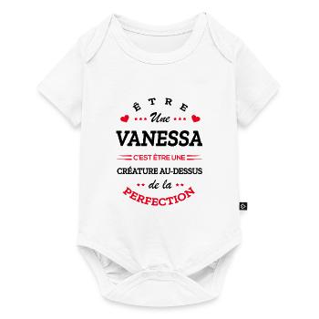 VANESSA PARFAITE - NOM VANESSA - Body à manches courtes Premium Bébé - blanc - Devant