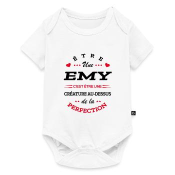 EMY PARFAITE - NOM EMY - Body à manches courtes Premium Bébé - blanc - Devant