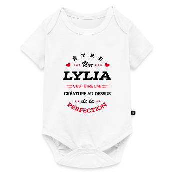 LYLIA PARFAITE - NOM LYLIA - Body à manches courtes Premium Bébé - blanc - Devant