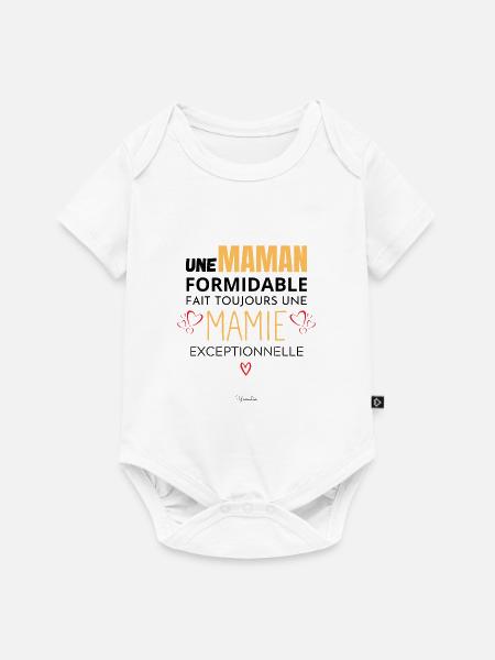 Annonce grossesse maman - Annonce grossesse mamie - Body à manches courtes Premium Bébé - blanc