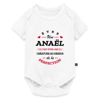 ANAËL PARFAITE - NOM ANAËL - Body à manches courtes Premium Bébé - blanc - Devant