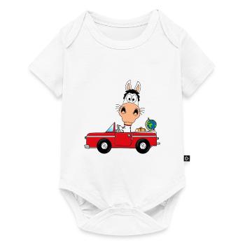 PFERD - AUTO - REISE - TIER - FUN - Baby Premium Kurzarmbody - Weiß - Vorne