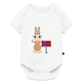 PFERD - NORWEGISCHES FJORDPFERD - NORWEGEN - Baby Premium Kurzarmbody - Weiß - Vorne