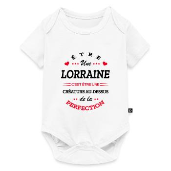 LORRAINE PARFAITE - NOM LORRAINE - Body à manches courtes Premium Bébé - blanc - Devant