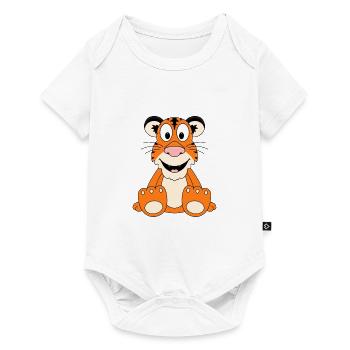 TIGRE - ANIMAL - ENFANT - BÉBÉ - AMUSANT - Body à manches courtes Premium Bébé - blanc - Devant