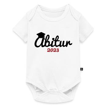 Abitur 2023 Geschenke Mädchen Jungen Abiturient - Baby Premium Kurzarmbody - Weiß - Vorne