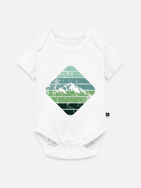 Berg - Baby Premium Kurzarmbody - Weiß