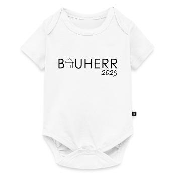 Bauherr 2023 | Bauherrin Hauskauf Eigenheim Umzug - Baby Premium Kurzarmbody - Weiß - Vorne