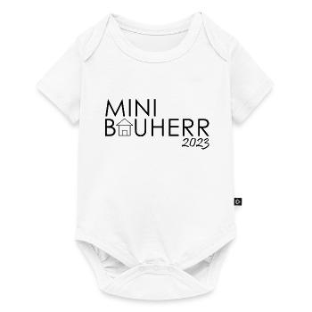 Junior Kind Bauherr 2023 | Hauskauf Eigenheim Boy - Baby Premium Kurzarmbody - Weiß - Vorne