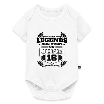TRUE LEGENDS WERE BORN ON JUNE 16 - Baby Premium short-sleeve bodysuit - white - Front