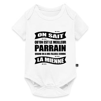 MEILLEUR PARRAIN AVEC UNE FILLEULE COMME LA MIENNE - Body à manches courtes Premium Bébé - blanc - Devant