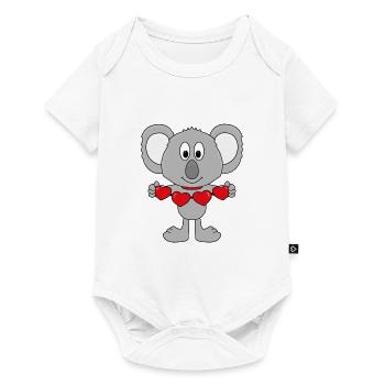 KOALA - TIER - LIEBE - LOVE - KINDER - BABY - Baby Premium Kurzarmbody - Weiß - Vorne