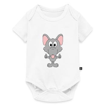 RATTE - TIER - KIND - BABY - LIKE - LIKEN - MÖGEN - Baby Premium Kurzarmbody - Weiß - Vorne