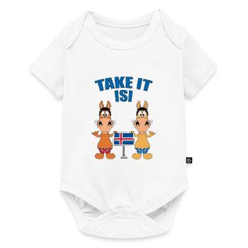 PFERDE - ISLANDPFERDE - REITEN - TAKE IT ISI - Baby Premium Kurzarmbody - Weiß - Vorne