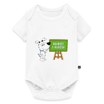 HUND - SCHULE - EINSCHULUNG - LEHRER - LEHRERIN - Baby Premium Kurzarmbody - Weiß - Vorne