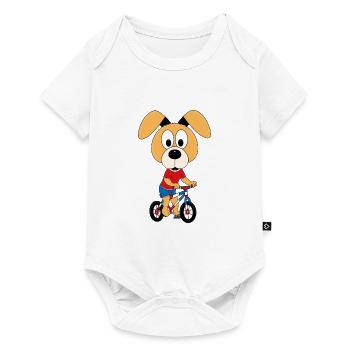 FAHRRAD - HUND - TIER - KIND - BABY - HOBBY - Baby Premium Kurzarmbody - Weiß - Vorne