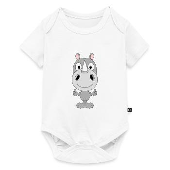 NASHORN - TIER - KIND - BABY - LIKE - LIKEN - Baby Premium Kurzarmbody - Weiß - Vorne