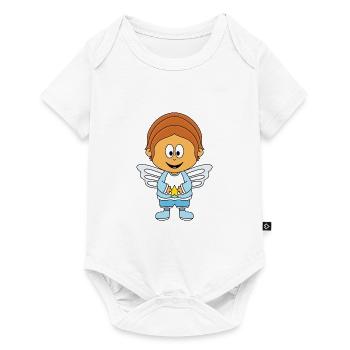 JUNGE - ENGEL - KIND - HIMMEL - BABY - KINDER - Baby Premium Kurzarmbody - Weiß - Vorne
